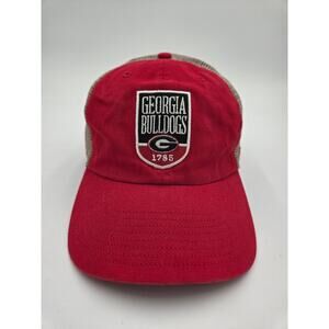 ’47 Brand Georgia Bulldogs Strapback Hat Red Adjustable Clean Up